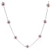 

14k White Gold Pink Freshwater Cultured Pearl "Tin-Cup" Necklace, 18"