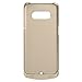 Galaxy S7 Edge Charger Case, Maxdara [Updated Version] 5000 mAh Portable External Backup Battery Charger Cover Case Pack for Samsung Galaxy S7 Edge Rechargeable Power Bank Case (Gold)