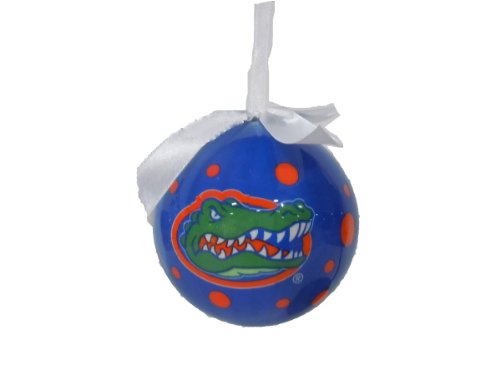 NCAA Florida Gators Polka Dot Ball Ornament