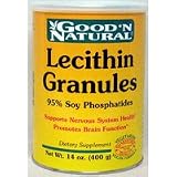 Lecithin Granules - 95% Soy Phosphatides, 14 oz., (Good'n Natural)