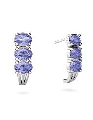 Genuine Tanzanite 14kt White Gold Earrings