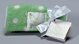 Scene Weavers Pickles Gum Drop Polka Dot Burp Cloth, Green, 14 X 16