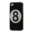 iProtect Premium Hardcase / Cover / Case / H�lle f�r Apple iPhone 4 / 4S Case aus langlebigem Hartplastik in der "Billiards Black Number 8 Edition " SCHWARZ / BLACK