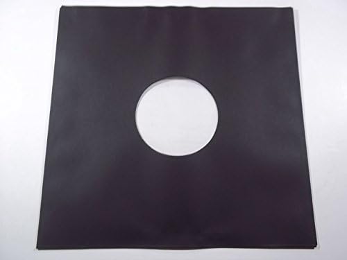 POLYLINED BLACK for 12" LP RECORDS ~ 10 SLEEVES & 1 MAGNET ~ ACID FREE MEDIUM WEIGHT INNER PAPER + ARCHIVAL PLASTIC POLY LINING
