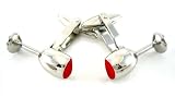 Silver Red Wine Glass Cufflinks