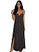 Elegant & SeXy Long BLACK Nightgown Satin Lace Trim Night Gown Size S or M