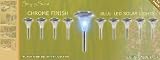 UKayed Chrome Finish Blue LED Solar Powered Garden Lights - Extra Value Pack of 10