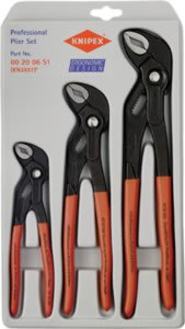 Best Price Knipex Cobra Adjustable Gripping Pliers - 3 Pc. Set, 7in. , 10in. & 12in. KNI002006S1