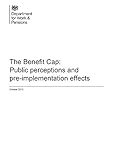 The Benefit Cap : public perceptions and pre-implementation effects