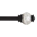 Kenney Westwood Mercury Glass Window Treatment Hardware, 28 to 48-Inch, Matte Black