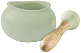 Curvo Stoneware Sage Mortar & Pestle 15cm x 9cm
