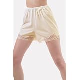 Classic Non-cling Cotton Pettipants 13"-14" Bloomers Boxer Shorts (Large, Beige)