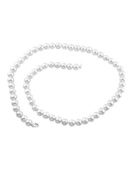 7.5-8.00mm Cultured Freshwater White Potato Pearls 18 Inch Necklace