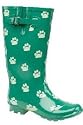 Ladies Wide Calf Fit Green Wellies Wellington Boots Available in Sizes 4,5,6,7 and 8