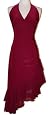 Ruched Ruffle Holiday Party Cocktail Halter Dress