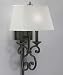 Pin up Plug in Lamp with Olde Bronze finish and White Fabric shade