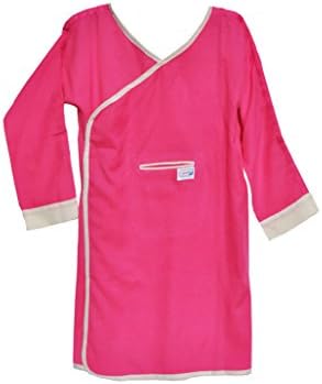 Modern Functional Hospital or Maternity Nursing Nightgown Large Fuchsia