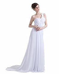 Chiffon One Shoulder Evening Dress/Prom Dress  with a Court Train 