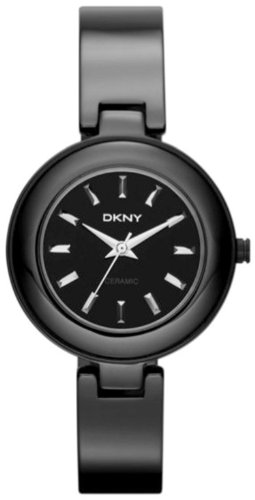 DKNY Women's NY8727 Black Ceramic Quartz Watch with Black Dial