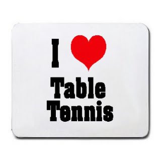 I Love/Heart Table Tennis Mousepad