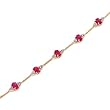14K Yellow Gold Ruby and Diamond Bracelet