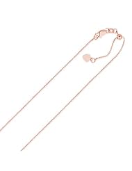 0.70mm 14K Rose Gold Adjustable Box Chain