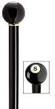 Walking Cane Eight ball set upon a hardwood maple lacquered shaft. 36 Walking Cane Eight ball set upon a hardwood maple lacquered shaft. 36
