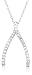 14k Choice of White or Yellow Gold Diamond Wishbone Pendant (.12 cttw, G-H Color, I1 Clarity)