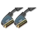 3m Scart to Scart Cable - Premium Lead 24k Gold Plated / Fitted with EMI Suppressors / 3 Metre (By Cables 4 ALL)