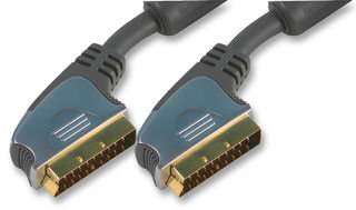 3m Scart to Scart Cable - Premium Lead 24k Gold Plated / Fitted with EMI Suppressors / 3 Metre (By Cables 4 ALL)