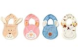 Teddykompaniet Soft Velvet Bib - Pink Cat