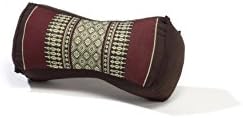 My Zen Home Neck Pillow, 14" by 4.50" by 6", Brown/Burgundy