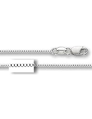 14K White Gold Classic Mirror Box Chain (Width 0.7mm)