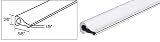 CRL White Frameless Shower Door Tapered Threshold - 98 in long