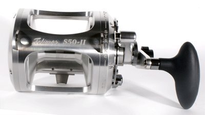 Omoto Poseidon 50 Two Speed Fishing Reel, Silver