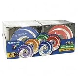 Fuji CD-R 80 Slimline Rewritable Data Disc with Color Jewel Case (50 pack)