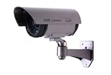 from ChargerBuy Outdoor Surveillance Waterproof Dummy Fake Immitation CCTV Camera With Flashing LED Light (Silver)--OUTDOOR DETERRENT