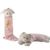Baby Aspen Bailey the Bunny Cashmere Soft Booster Pillow and Growth Chart Gift Set
