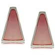 Pink Mother of Pearl Triangle Earrings in Sterling Silver