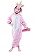Newcosplay Children Unisex Unicorn Onesie Pajamas Costume (95#, New Pink Unicorn)