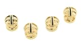Very unusual black and cream enamel set of 4 shirt studs with presentation box. Made in the USA