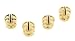 Very unusual black and cream enamel set of 4 shirt studs with presentation box. Made in the USA
