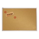 Quartet Natural Cork Classroom Bulletin Board, 4 x 6 Feet, SureLox Hanging System and Installation Kit Included, Aluminum Frame (ECKA406)