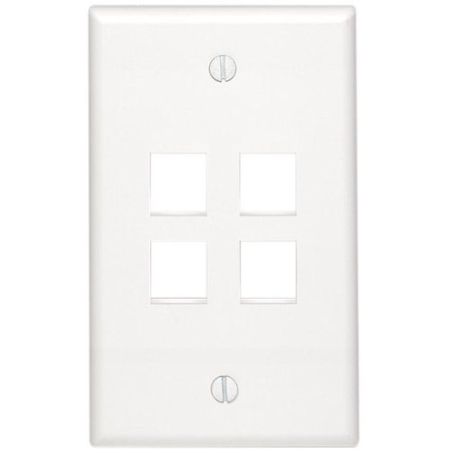 Leviton R06-41080-04W Quickport Wallplate