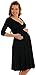 Happy Mama women Maternity Pregnancy Easy Breastfeeding Circle Jersey Dress 282p Black 6