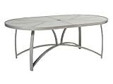 42 in. x 74 in. Wyatt Oval Dining Table - Frosted Glass