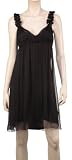 CRINKLED SILK CHIFFON EMBELLISHED DRESS