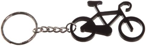 Colorful Bicycle Metal Bottle Opener & Keychain Bike Key Ring Bottle Cap Opener (Black)