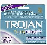 NEW Trojan Thintensity Condoms, Retail Box of 12 Extra Sensitive Condoms, Specially Lubricated for Ultra Sensation
