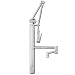 Hunley Gantry 18" Articulated Kitchen Faucet with Pre-Rinse Spray Finish: White Powder Coat